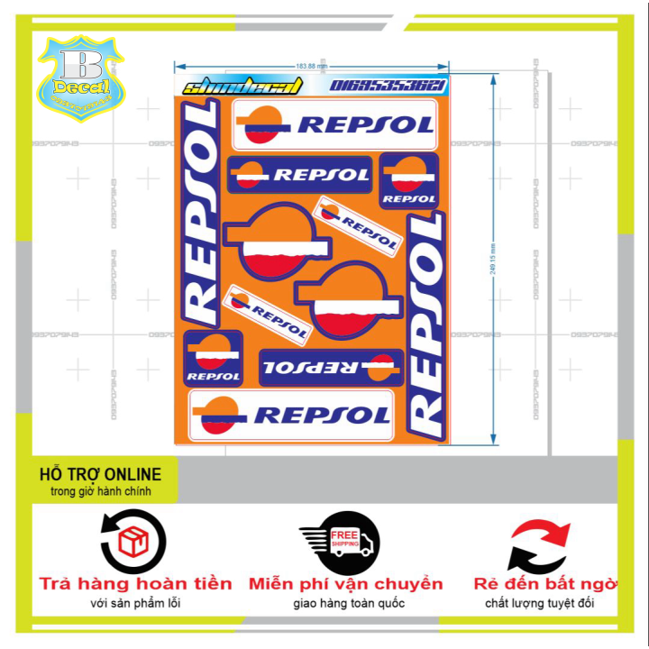 Logo sticker repsol 09