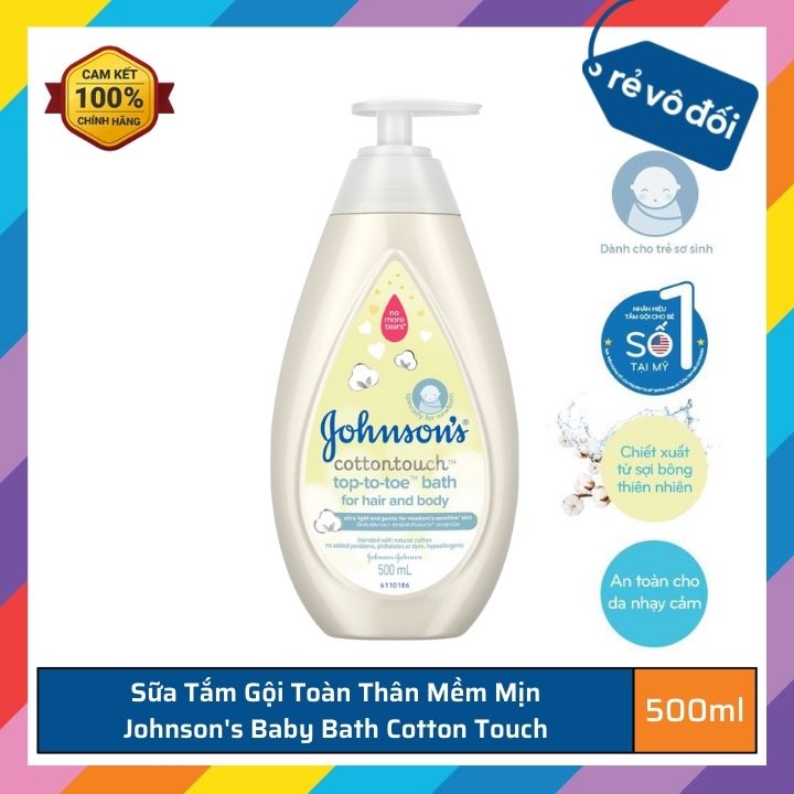 Shampoo bath milk full-body soft smooth Johnsons baby bath Cotton Touch