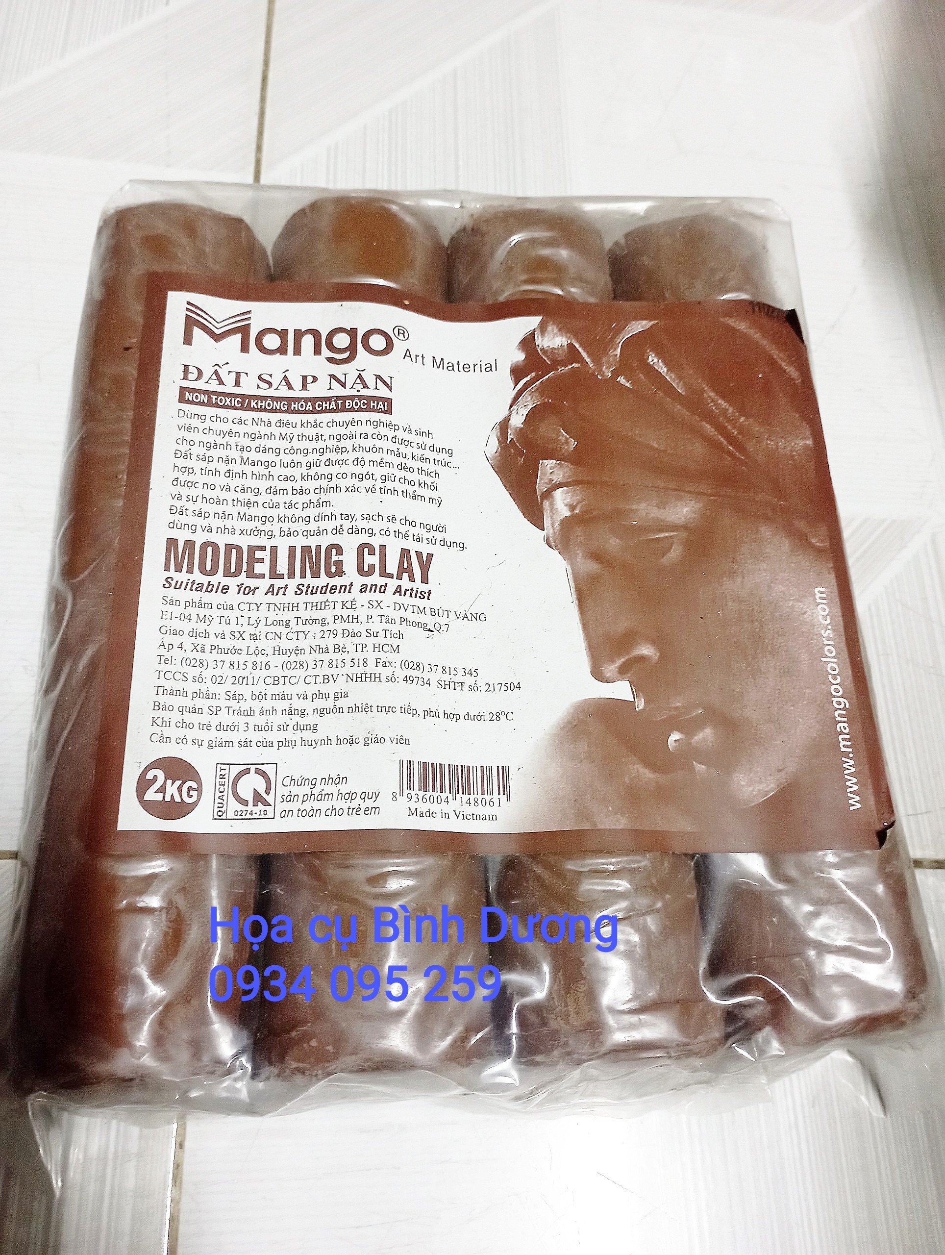 Đất sét điêu khắc Mango, Modeling clay, đất sáp nặn bán lẻ 1 viên 500gam