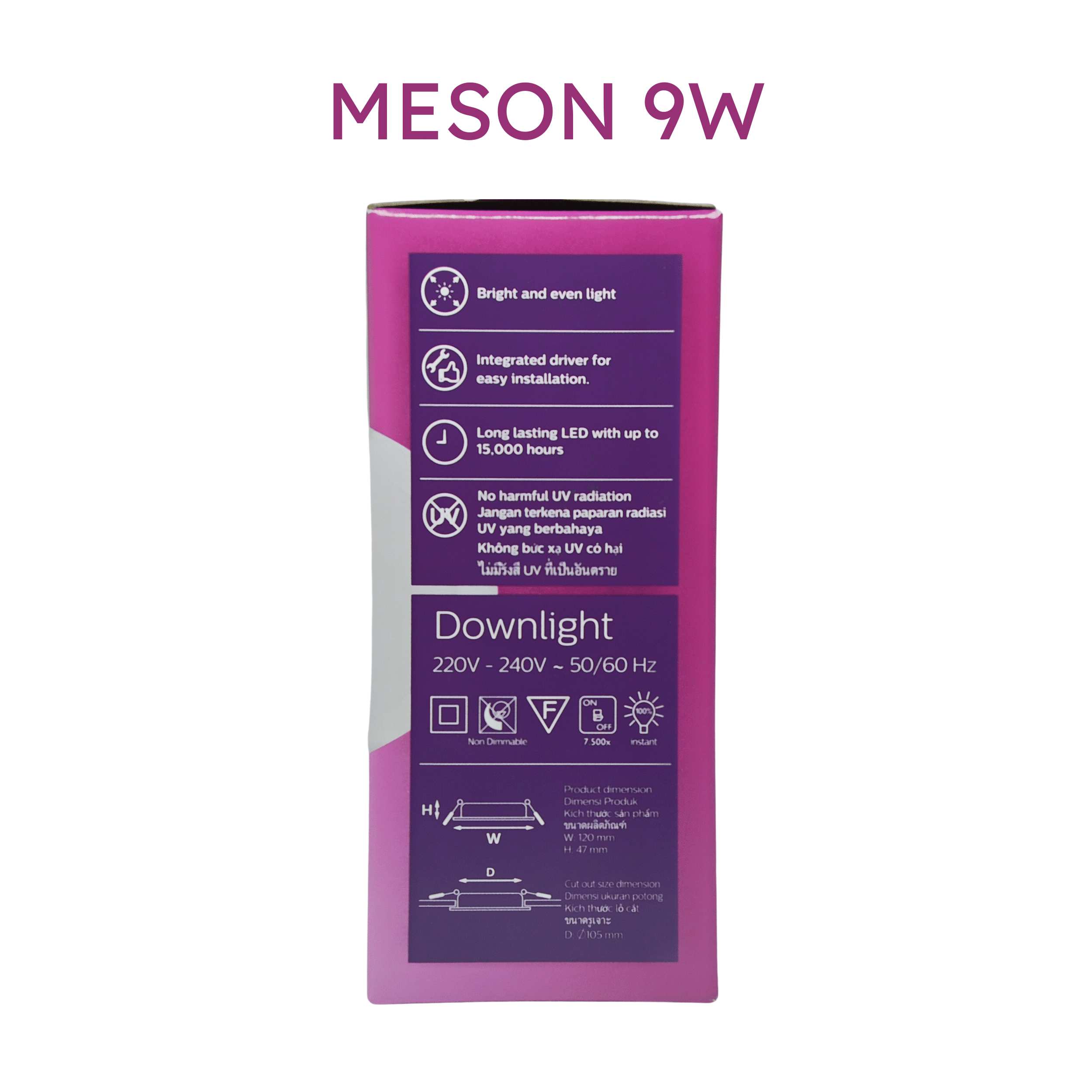Đèn Downlight 59449 Meson lỗ cắt 105 - 9W Philips