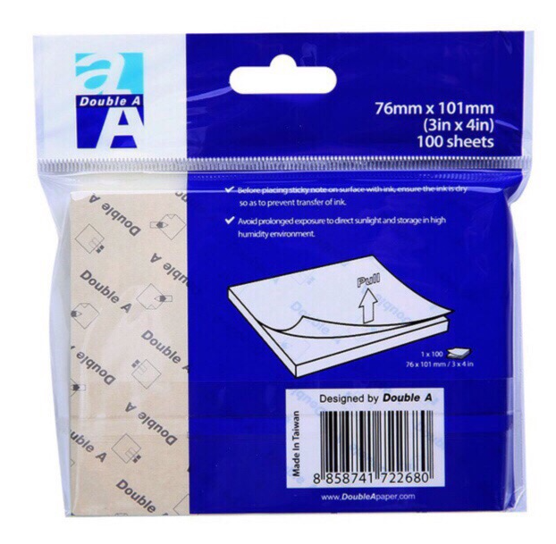 Giấy note Double A 3x4