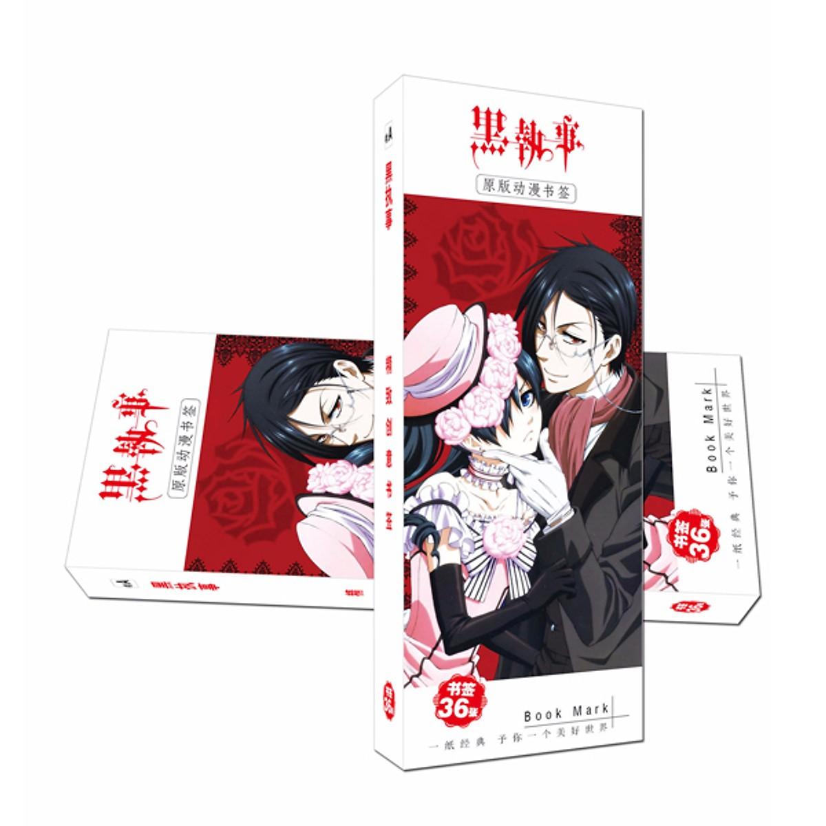 (8 tấm) Bookmark Hắc quản gia hộp ảnh tập ảnh đánh dấu sách anime chibi