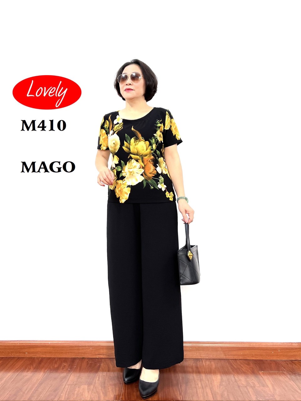 Set bộ Áo cộc tay chất liệu lụa mango cao cấp. Mềm mịn thoáng mát