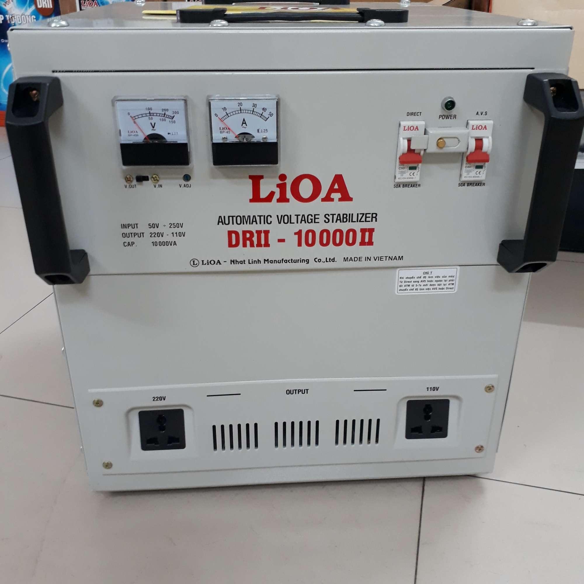 Ổn Áp Lioa 10KVA 1 Pha Dải 50-250V, Thế Hệ II 100% Dây Đồng