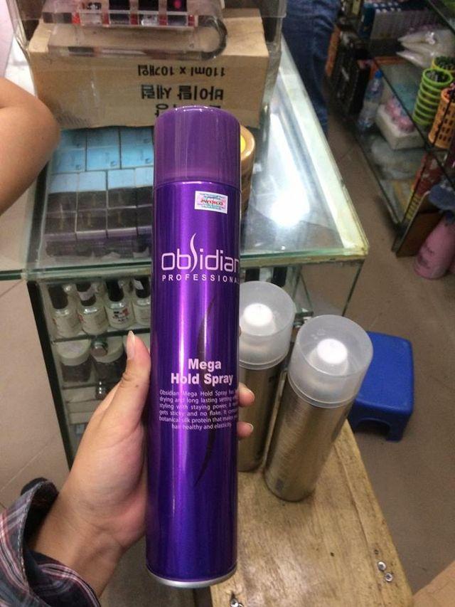 Gôm Obsidian Mega Hold Pray tạo kiểu tóc Hàn Quốc 300ml