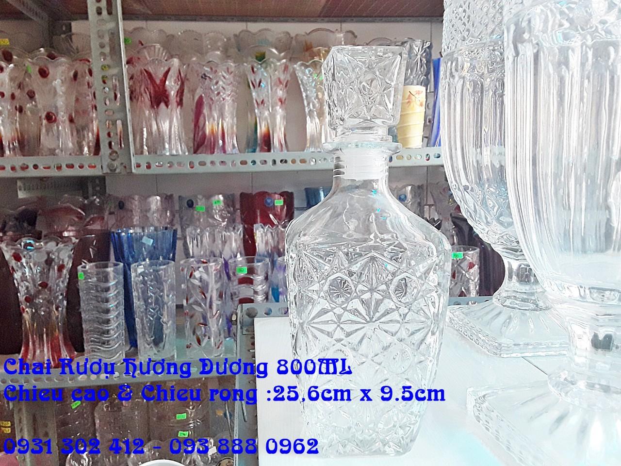 [HCM]Chai thủy tinh đựng ruou Vuông 780ML đến 1L ( có nhiều mẫu lựa chọn )