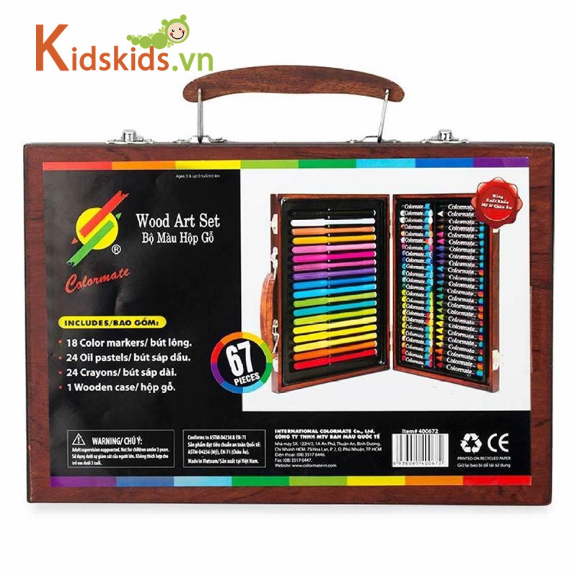Bộ màu vẽ hộp Gỗ Colormate MS-67W