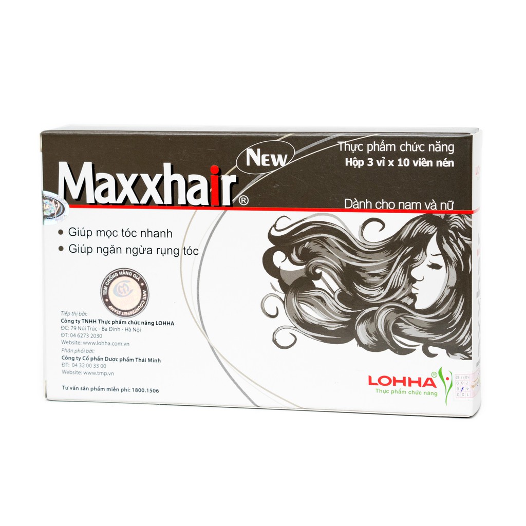 [HCM]MAXXHAIR - Viên uống mọc tóc giảm rụng tóc biotin