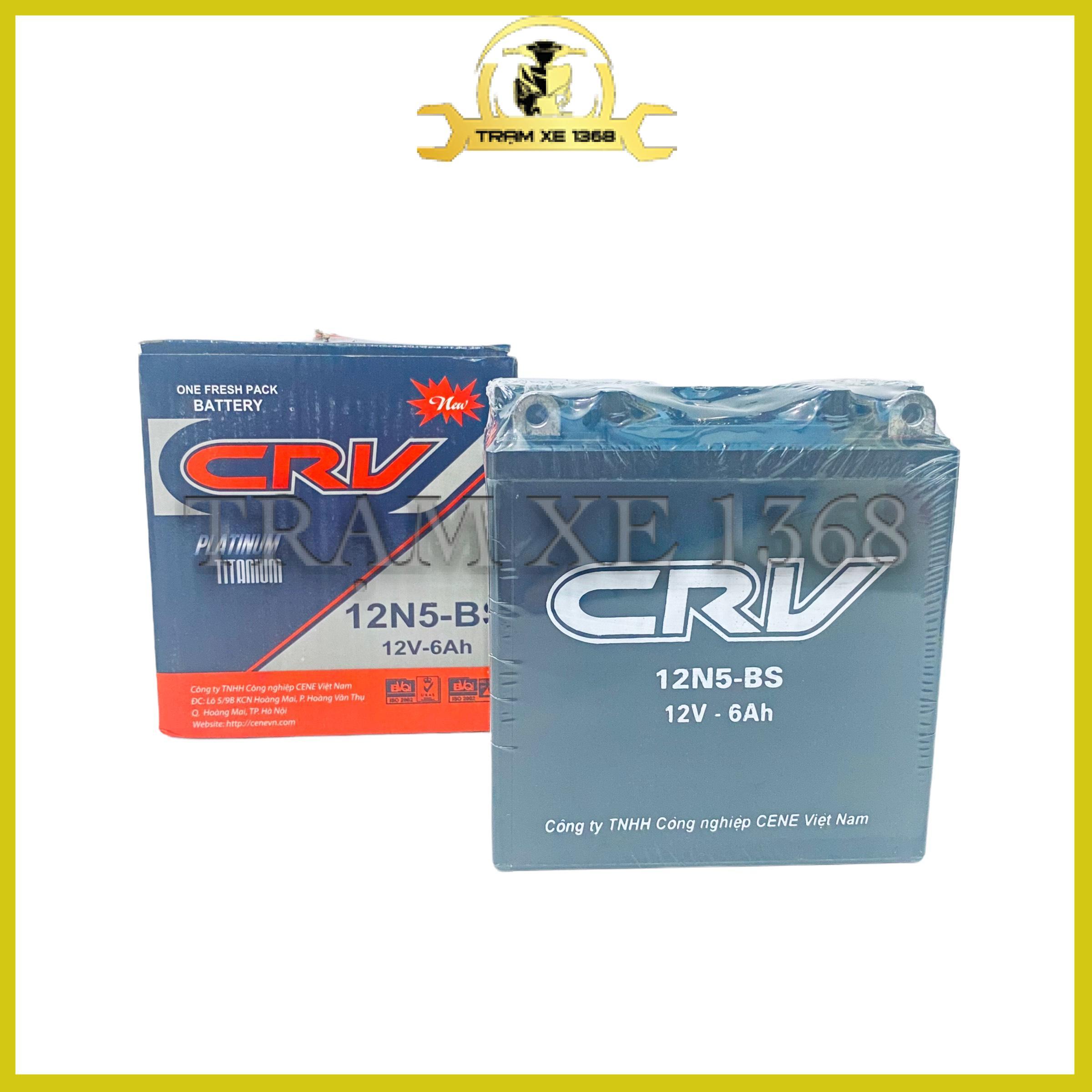 Bình Ắc Quy CRV (12V - 6Ah) Bình Điện Xe Wave Dream Wave Sirius Jupiter.. Đời Đầu (Bình Cao)