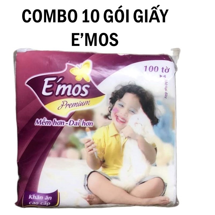Combo 10 Gói Giấy vuông Emos 100 Tờ