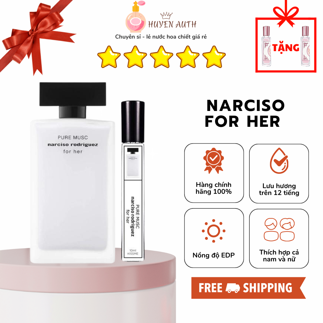 Nước hoa chiết Narcisso Trắng 10ml - Quyến rũ, thanh lịch, nữ tính