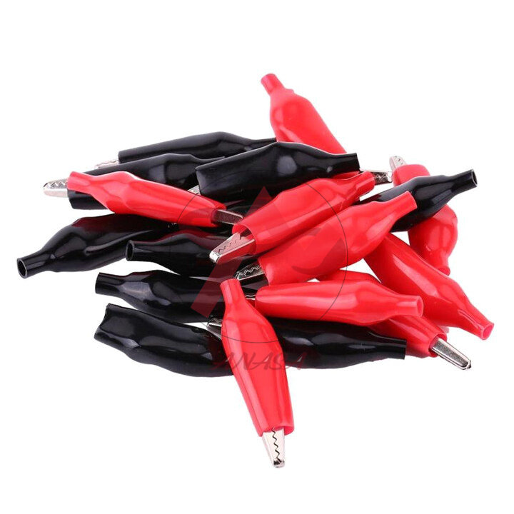 Bộ 10 Kẹp Cá Sấu Mini Bền Chắc 2.6Cm ( 5 Cặp Đỏ- Đen )