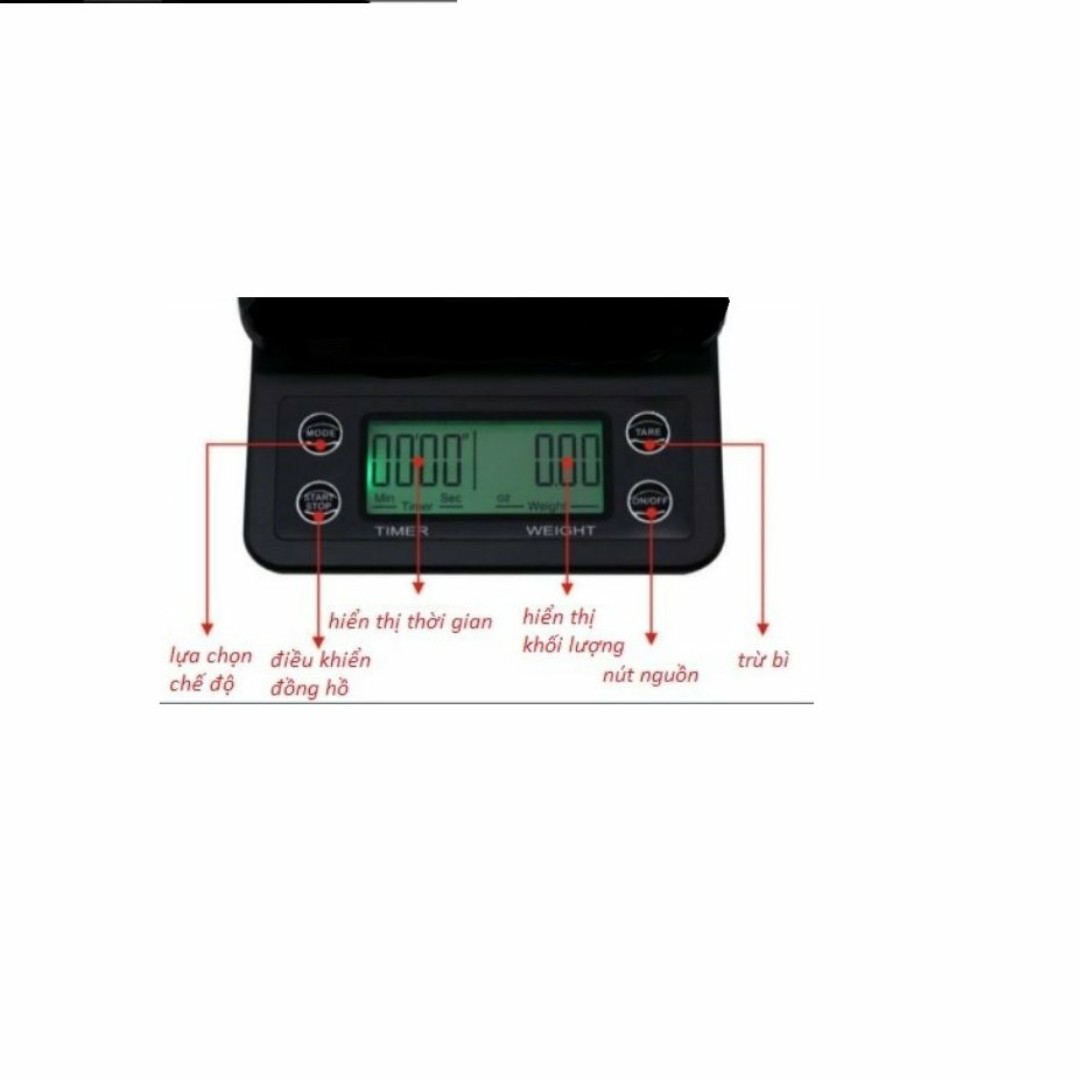 CÂN TIỂU LY ĐIỆN TỬ MS-K07 3000G X0.1G TIMER SCALE