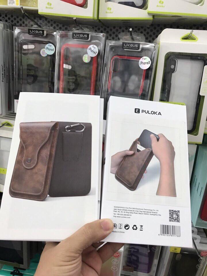 Bao da đeo thắt lưng đựng được 2 điện thoại hiẹu Poluka