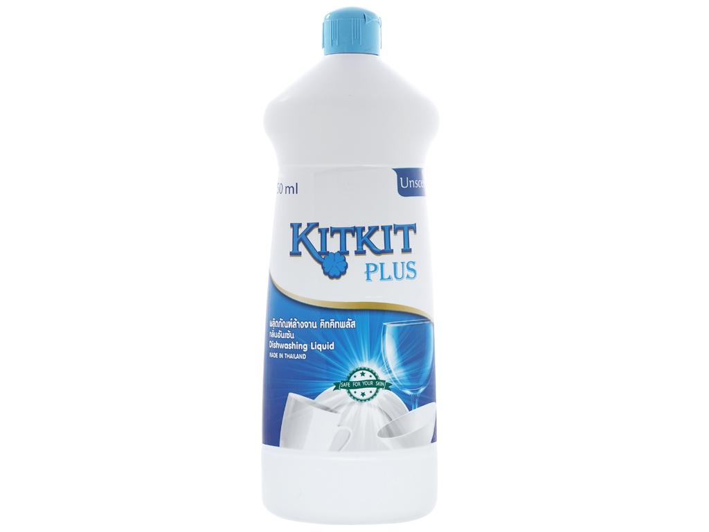 Nước rửa chén KitKit Plus không mùi (750ml)