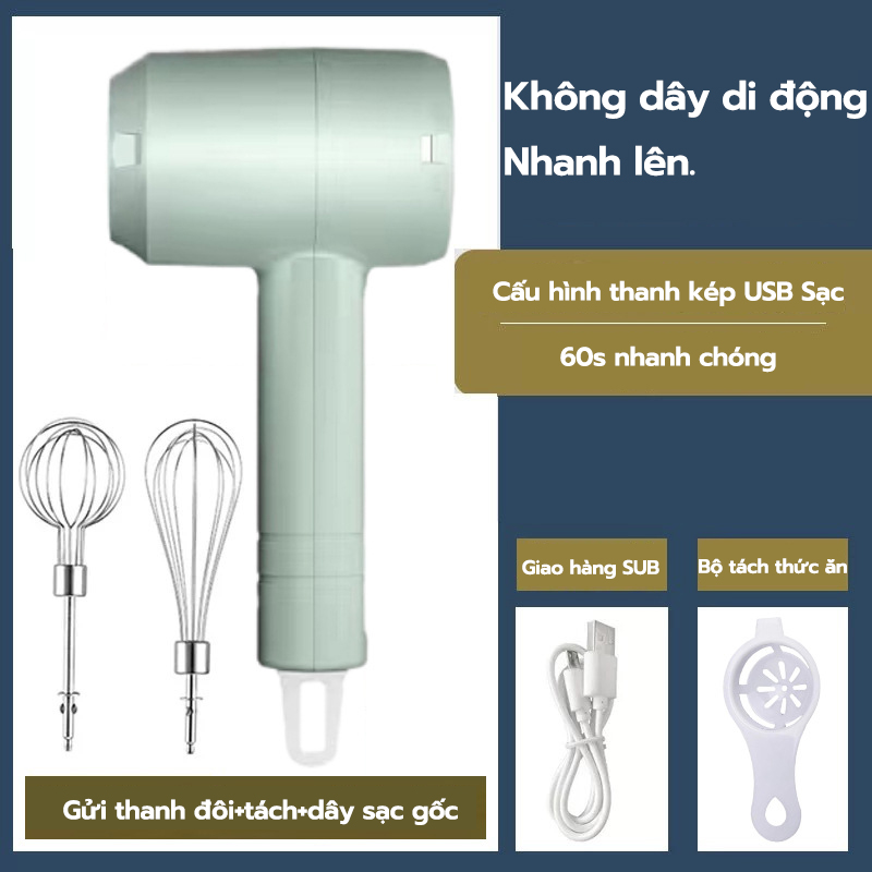 Máy trộn tay không dây Máy đánh trứng điện
