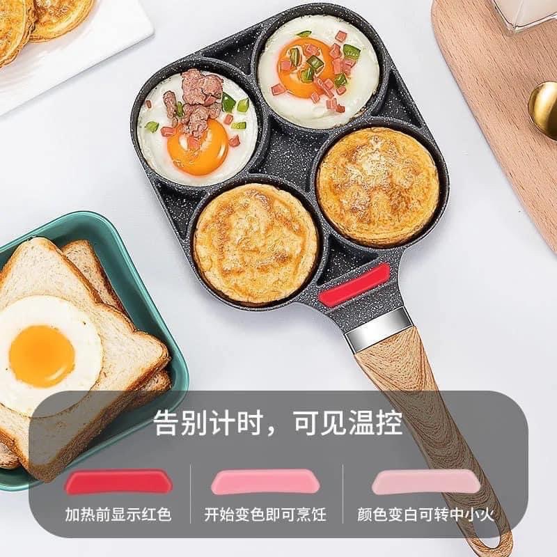 Khuôn Chảo Rán Trứng, Làm Bánh/ Chảo Gang Chiên Trứng Ốp La, Làm Bánh 4 Ngăn Dùng Được Mọi Loại Bếp