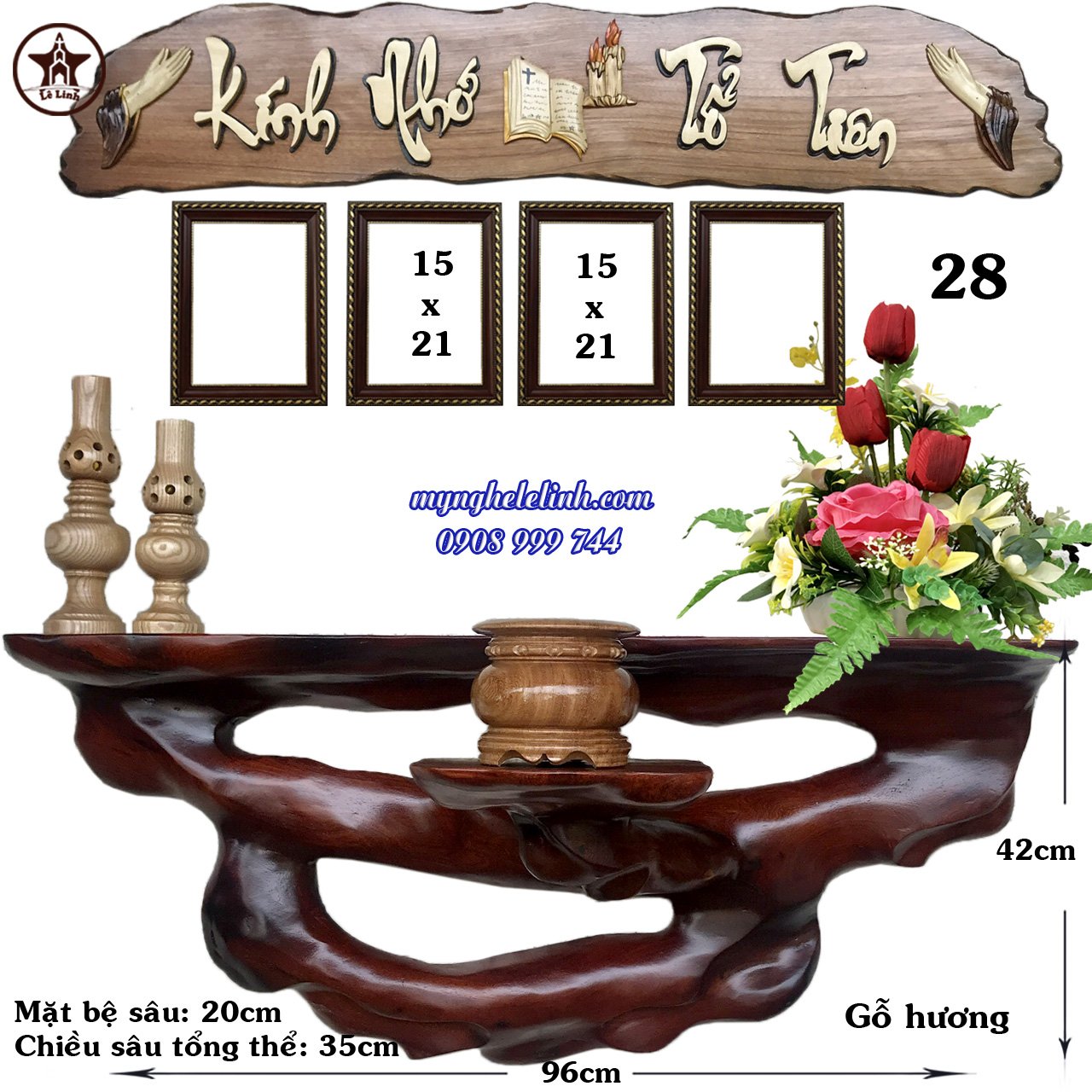 Bàn thờ Tổ Tiên gỗ hương