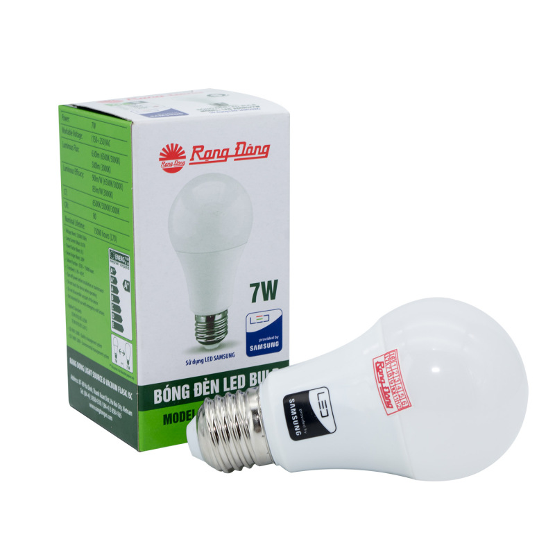 Bóng đèn LED Bulb tròn A60N3 - 7w chính hãng Rạng Đông chip LED SS chất lượng ánh sáng hoàn hảo bảo vệ thị lực