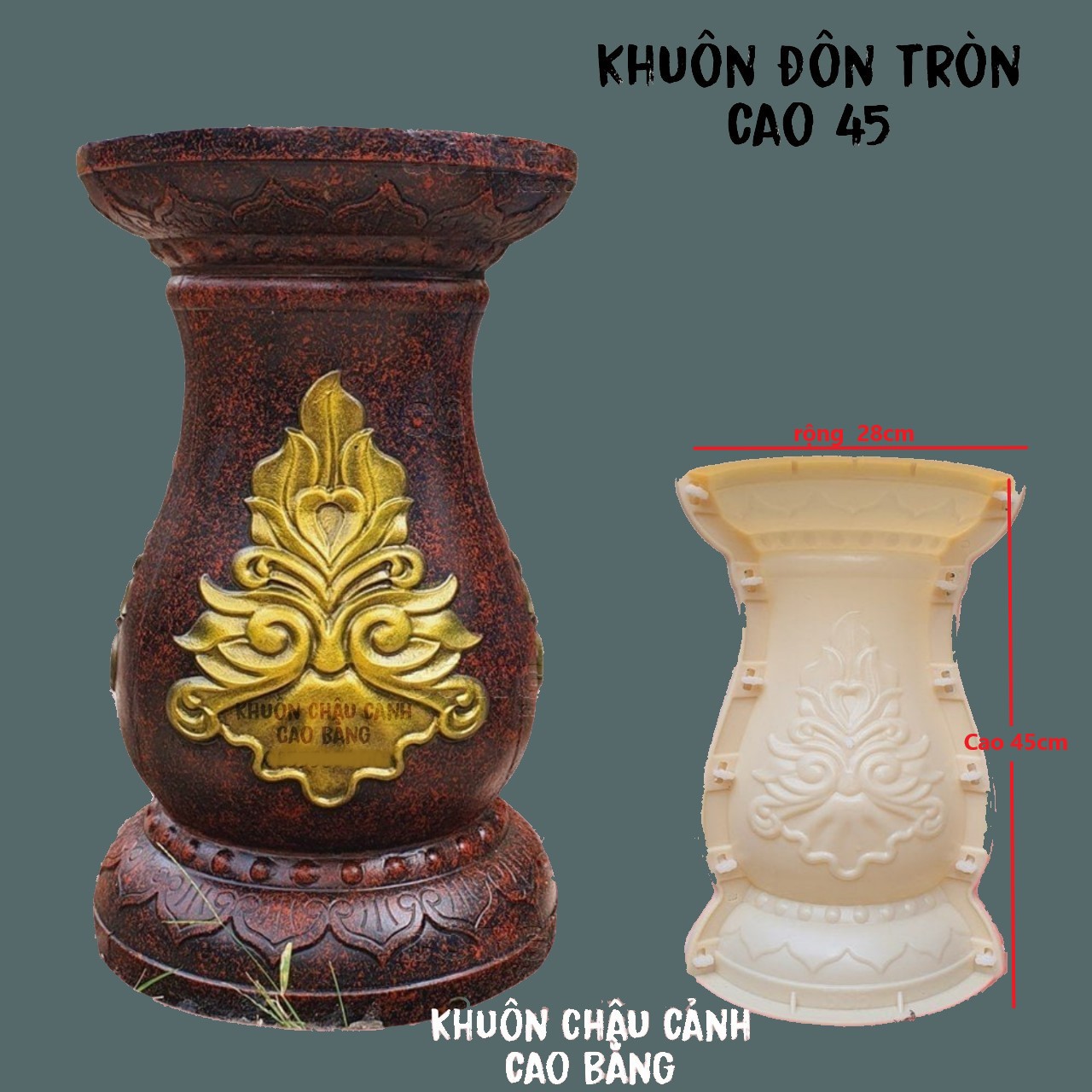 khuôn đúc chân đôn cao 45 (đôn ghế- đôn chậu)