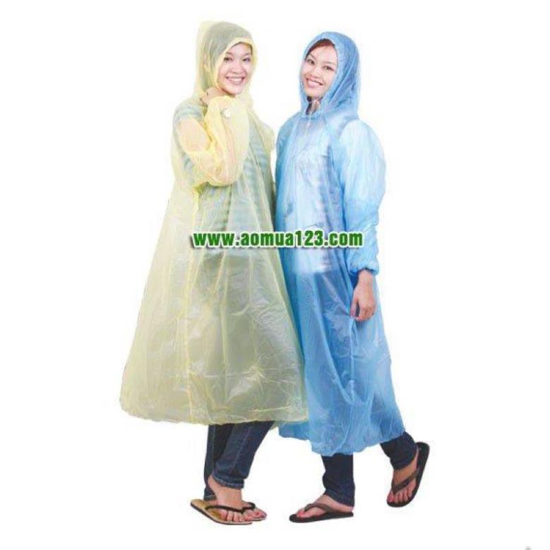 5 Cái Áo Mưa Nilon Dùng 1 Lần Chất Dầy Dặn