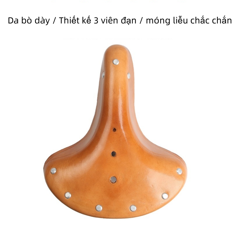 Ghế xe đạp da bò ghế da ba lò xo
