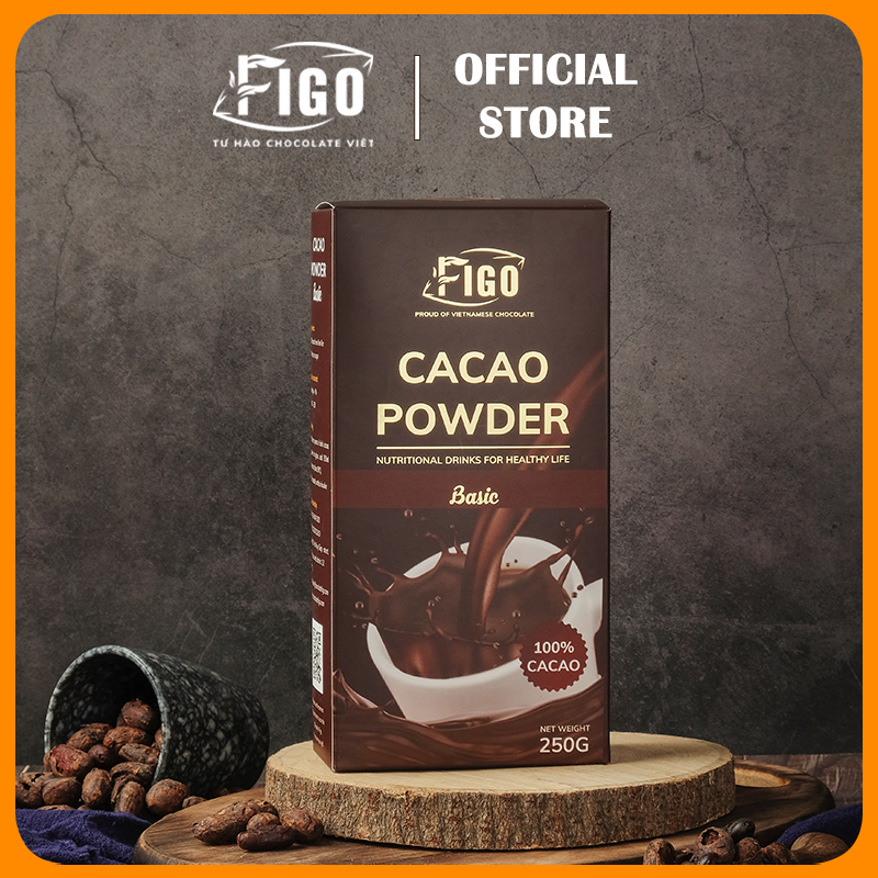 [Chính hãng] Bột Cacao nguyên chất Figo Hộp 250g trong pha chế và làm bánh