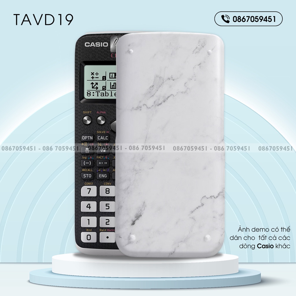 Skin dán máy tính casio in hình vân đábộ 4 tavdb4