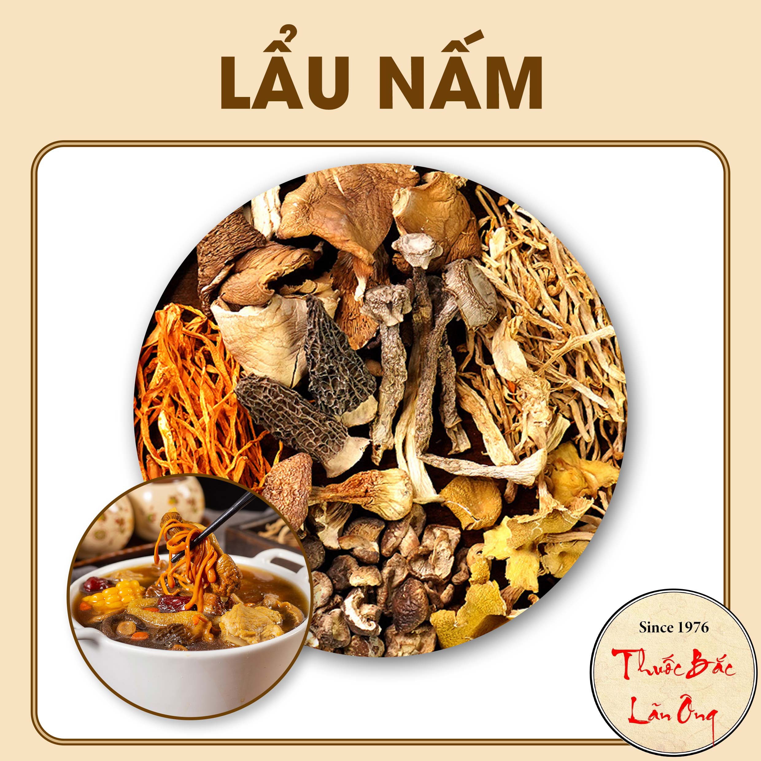 Gói lẩu nấm 100g - thuốc bắc lãn ông