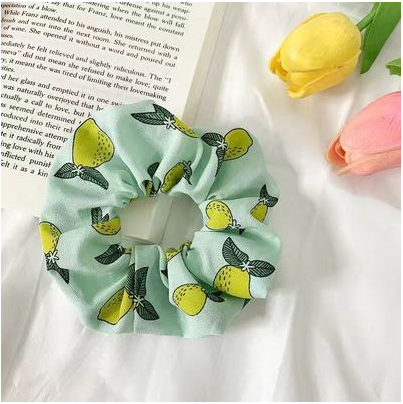 Cột Tóc Scrunchies Hoa Quả Đáng Yêu