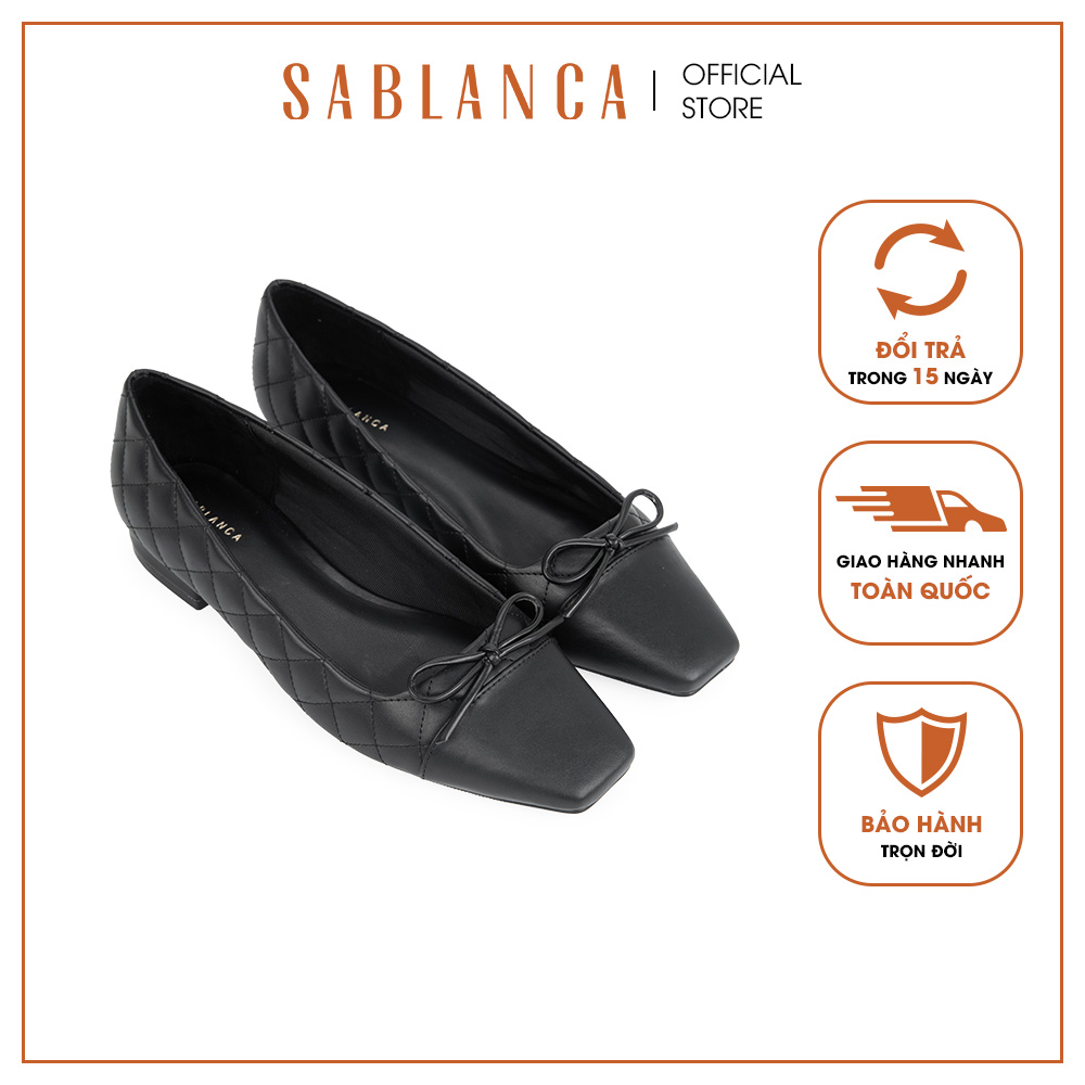 Giày búp bê nữ mũi vuông đính nơ SABLANCA 5050BB0067