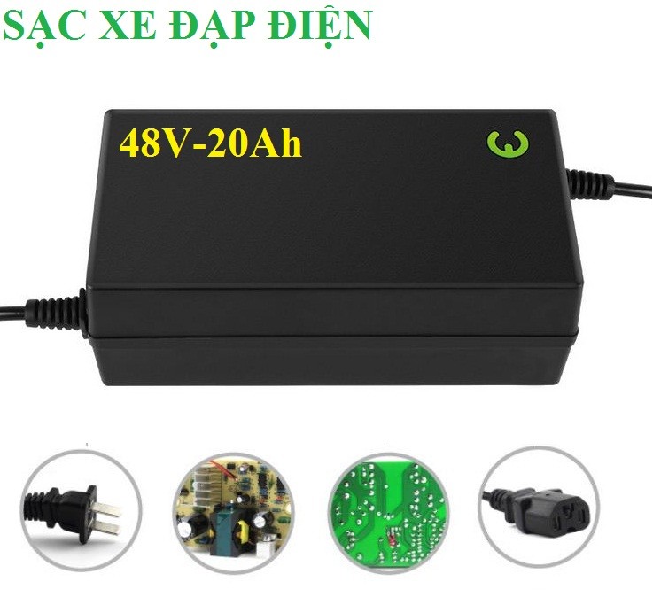SẠC BÌNH ẮC QUY - 48V-20ah-XE ĐẠP ĐIỆN