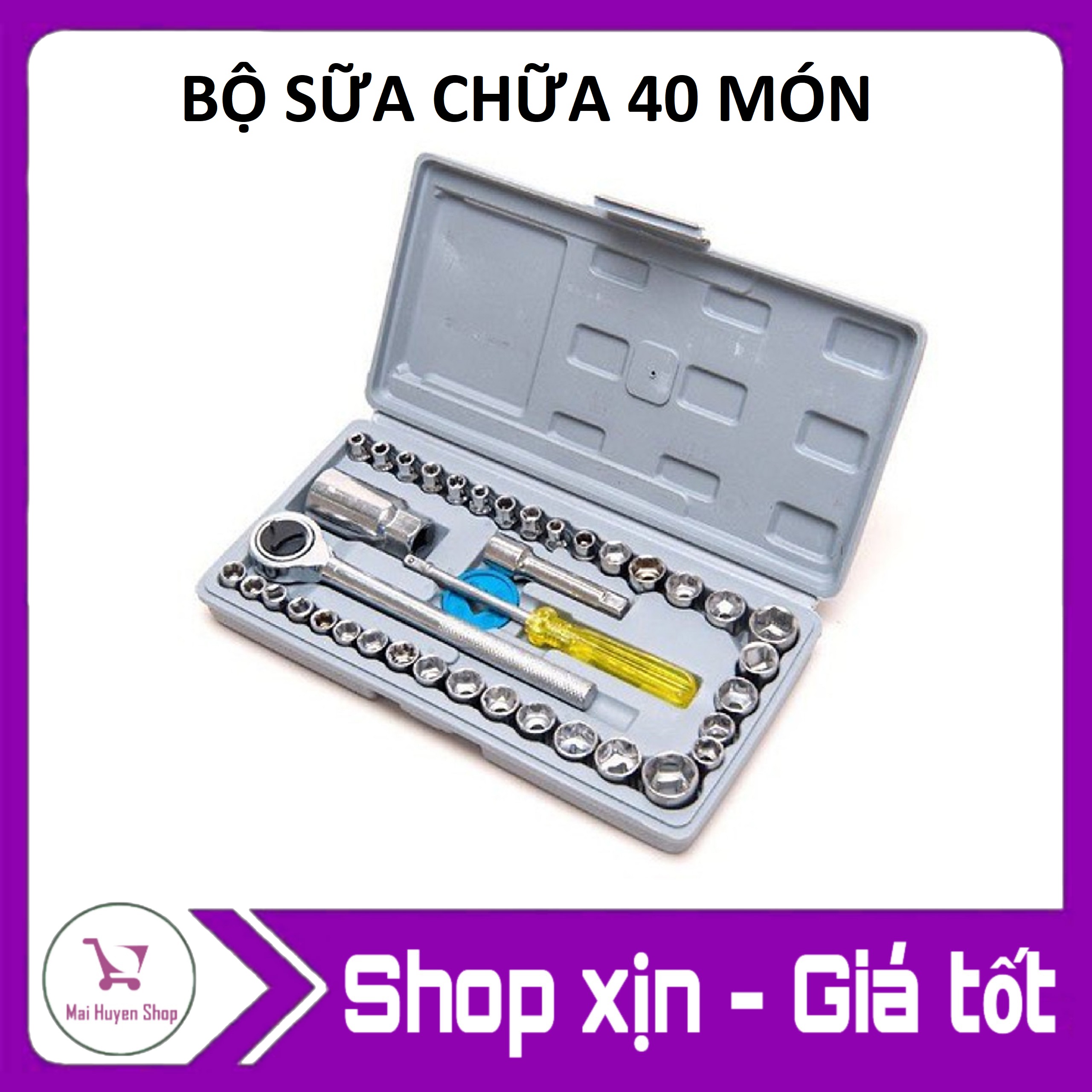 Bộ dụng cụ sữa chữa ô tô xe máy 40 món