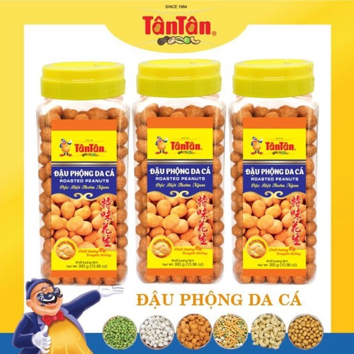 [Giá Sốc] Đậu phộng Da Cá Tân Tân hủ 300g - Combo 3 Hũ