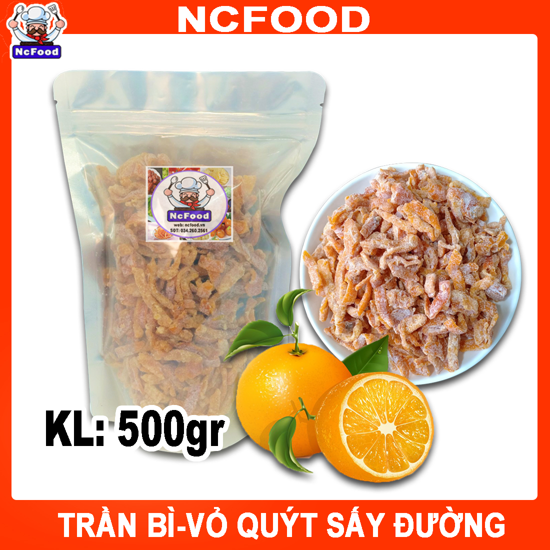 [500gr] Trần Bì - Vỏ quýt Sấy Đường