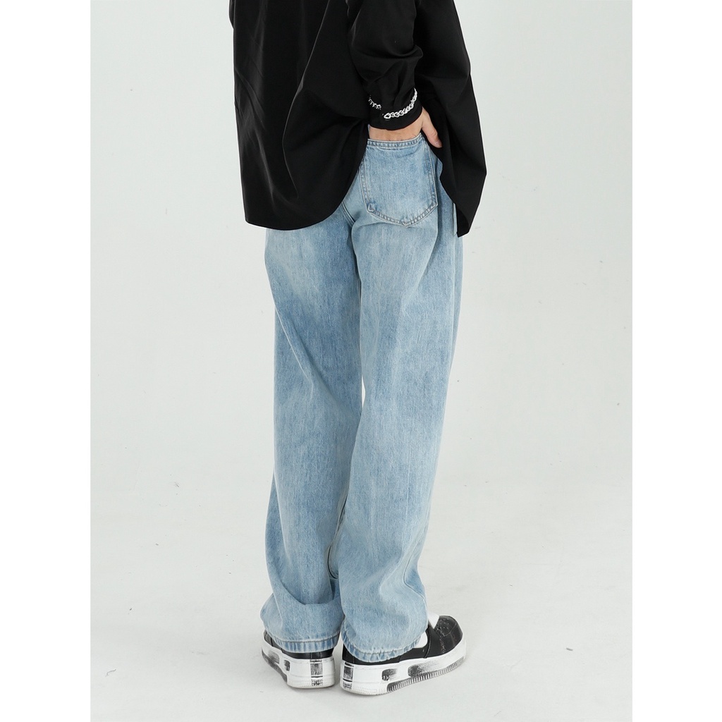 Quần Jeans PLAYAZ Ống Rộng - Light Blue