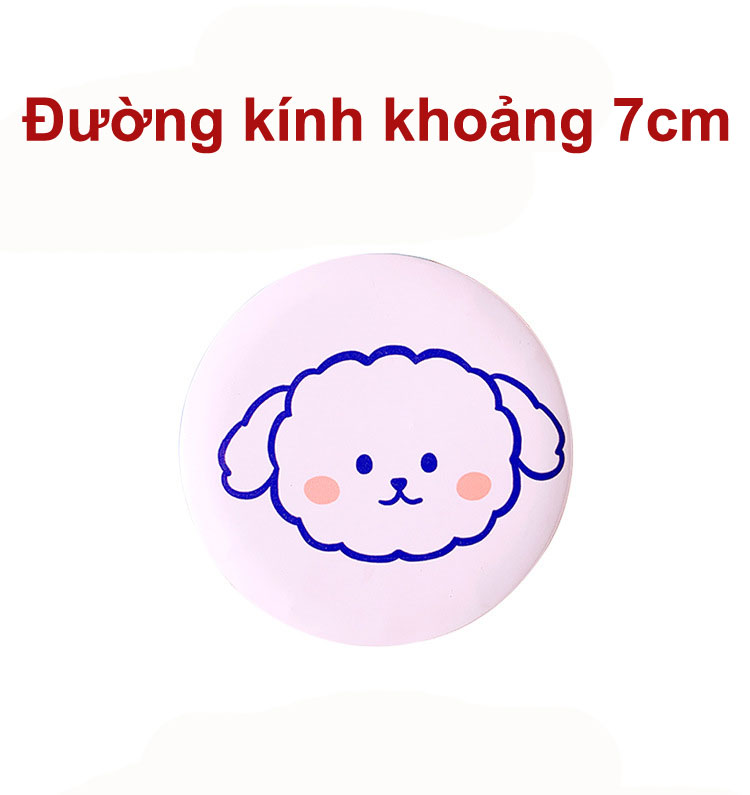 Round makeup mirror with a diameter of about 7cm