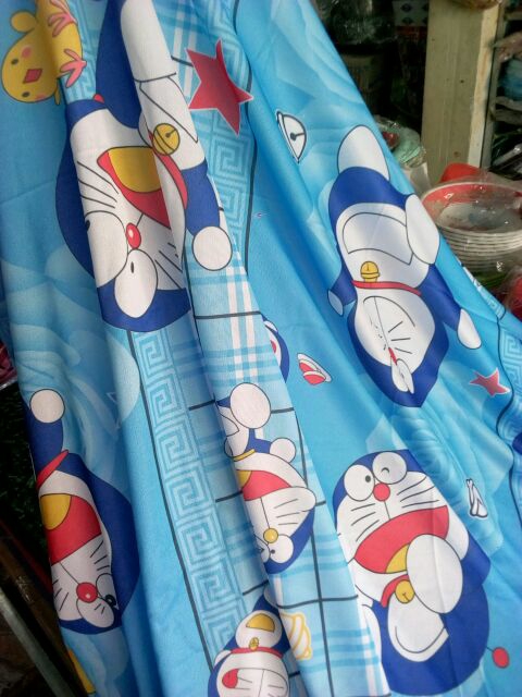 Ga bọc nệm thun lạnh đủ size 1,8m; 1,6m, 1,4m , 1,2m, 1m mềm mịn (shop sẽ giao tông màu doremon xanh, các bạn thích màu nào khác nhắn tin shop nhé)