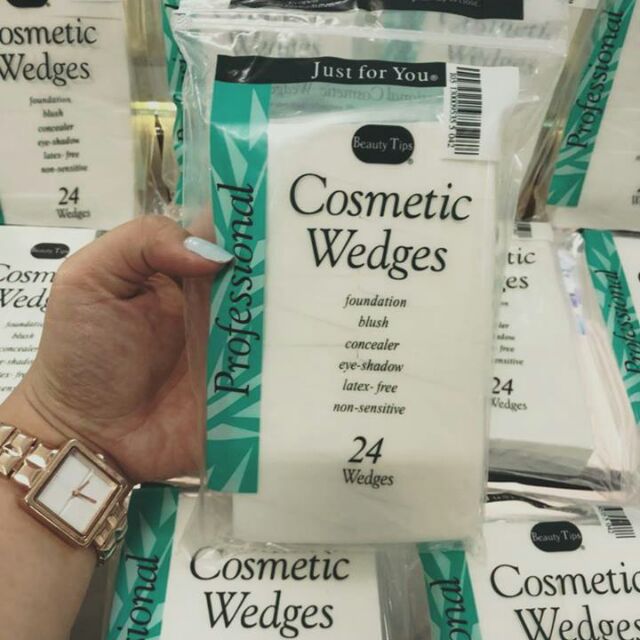 Bông mút tán kem nền 24 miếng Cosmetic wedges