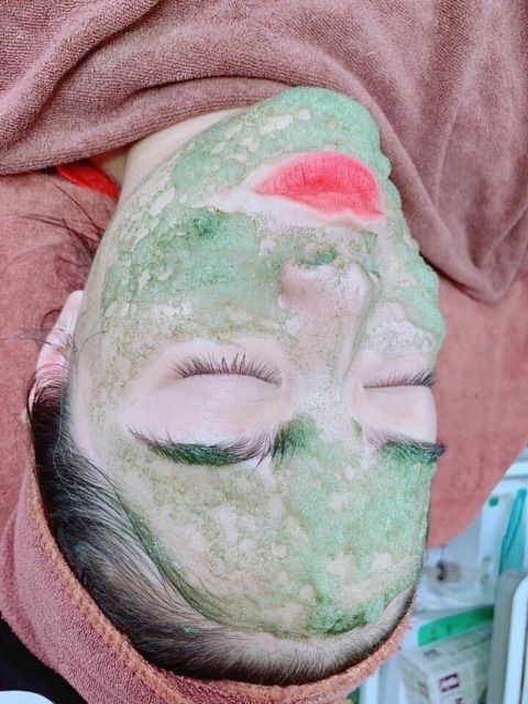 Mặt nạ sủi nghệ, tảo xoắn thải độc da mặt