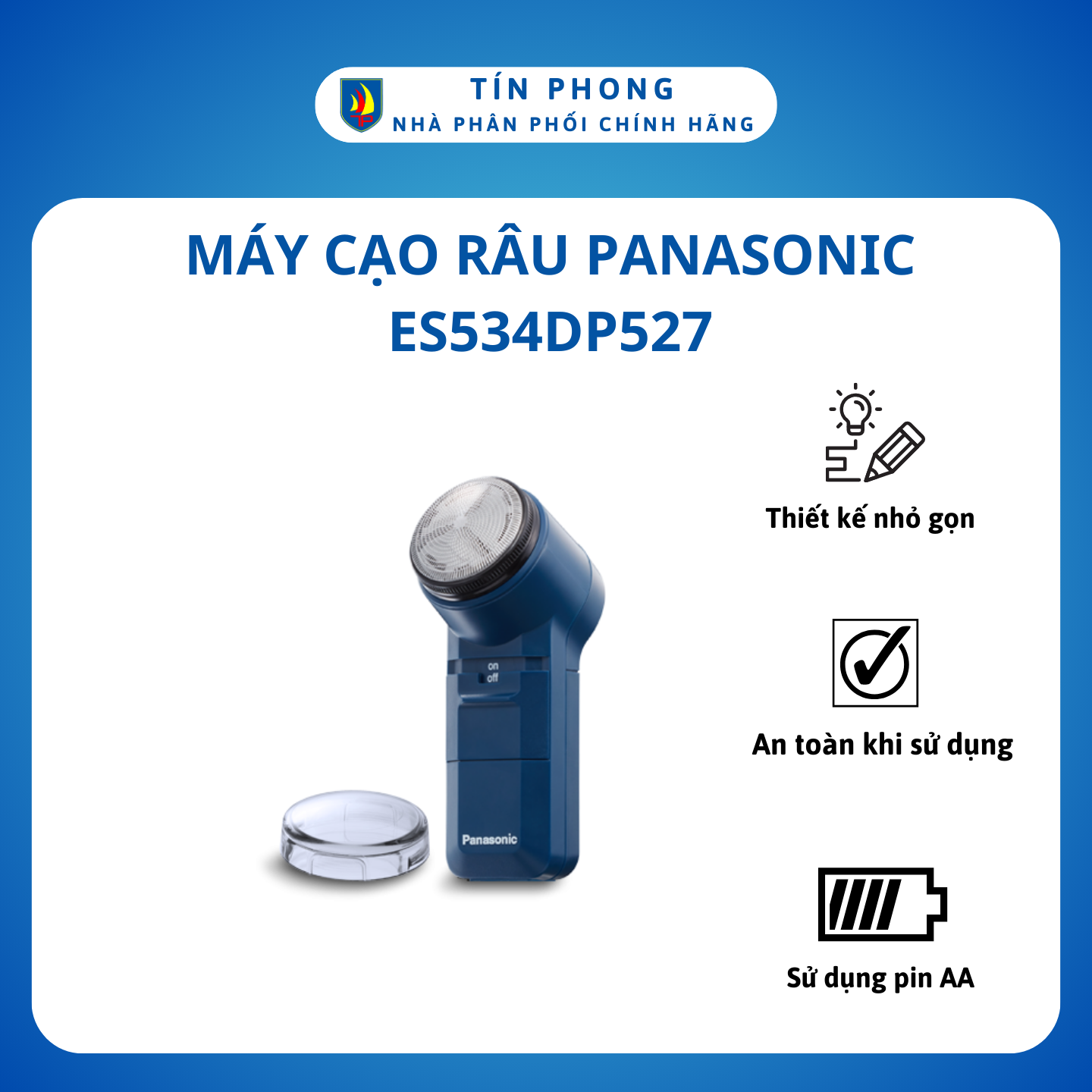 [Giao Hỏa Tốc 2H] Máy Cạo Râu Panasonic ES534DP527 Tốc độ quay 6.000 vòng/phút