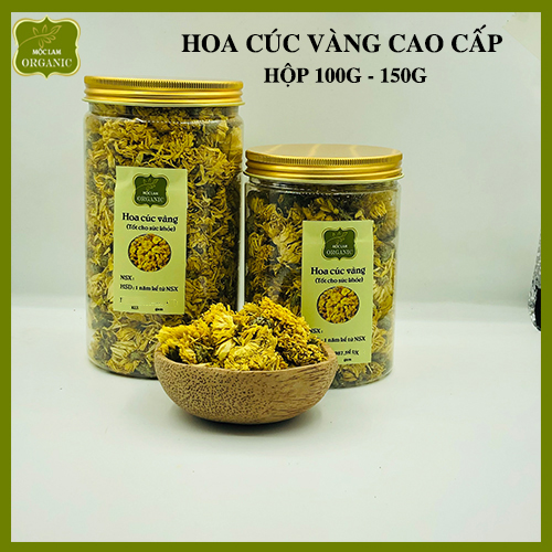Hoa cúc vàng nguyên bông sấy khô (Hộp 100g - 150g)
