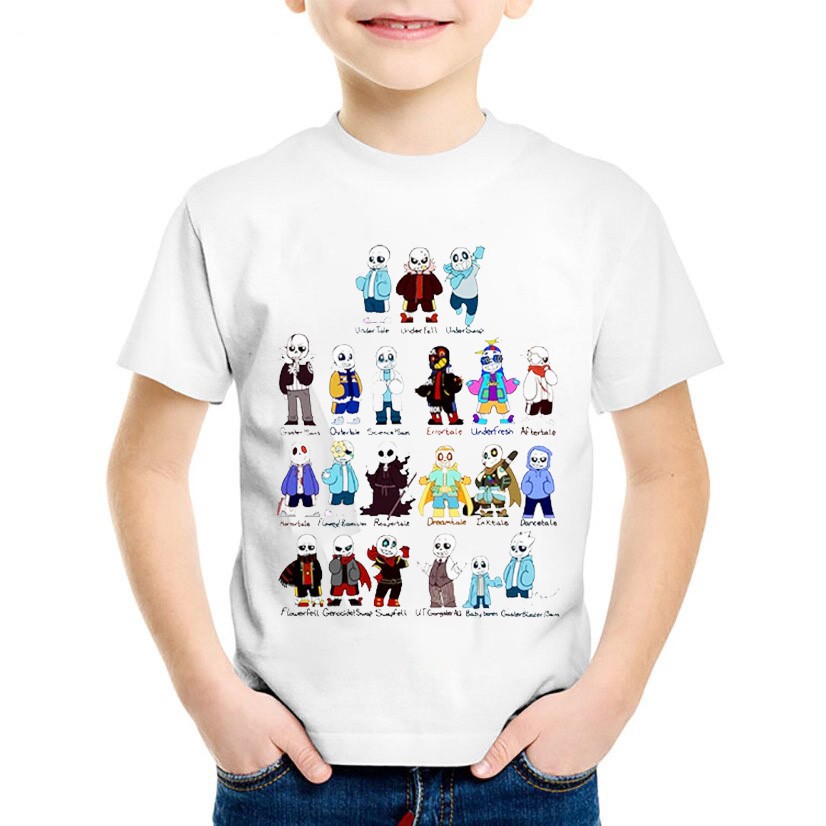 Áo thun sans undertale error ink chibi đầy đủ nhân vật