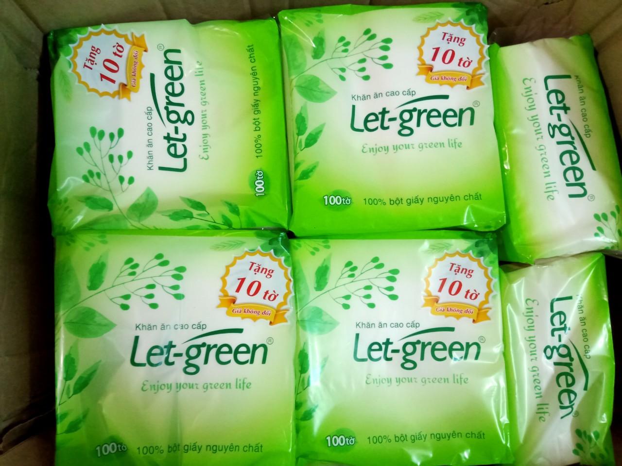 Combo 06 gói Giấy Đa Năng Let - Green 100 Tờ