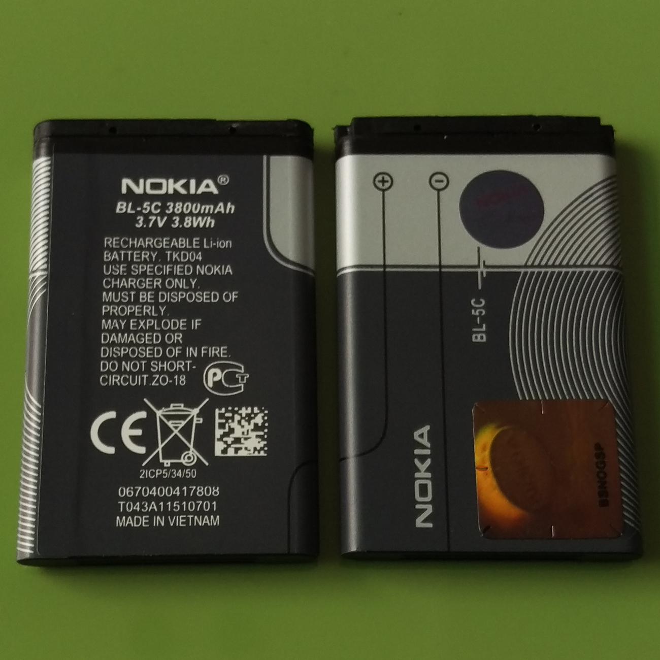 [HCM]Pin BL-5C cho Nokia(Xám) - IC Thế Hệ Mới Chóng Phù Pin