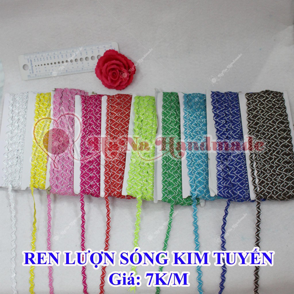 Dây Ren Lượn Sóng Kim Tuyến trang trí (7k/mét)