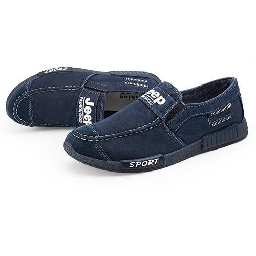 Giày nam- Giày lười JEEP vải Jean đơn giản