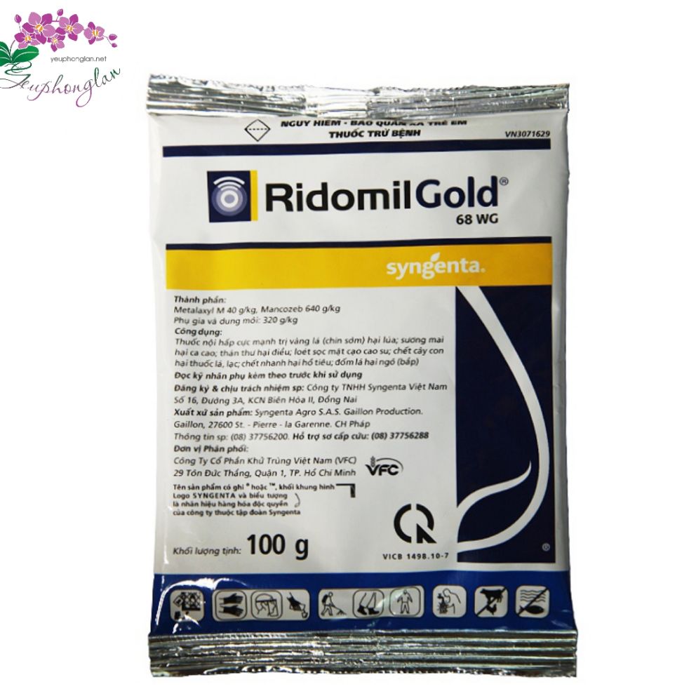 Ridomil Gold 68WP - 100gr diệt nấm bệnh Lan cây kiểng