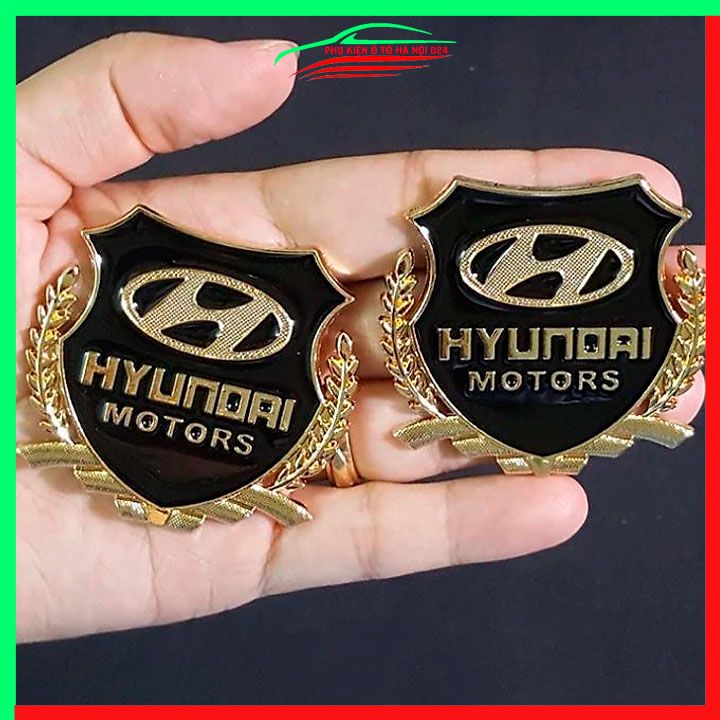 Bộ 2 logo bông lúa nổi trang trí ô tô nhiều hãng xe