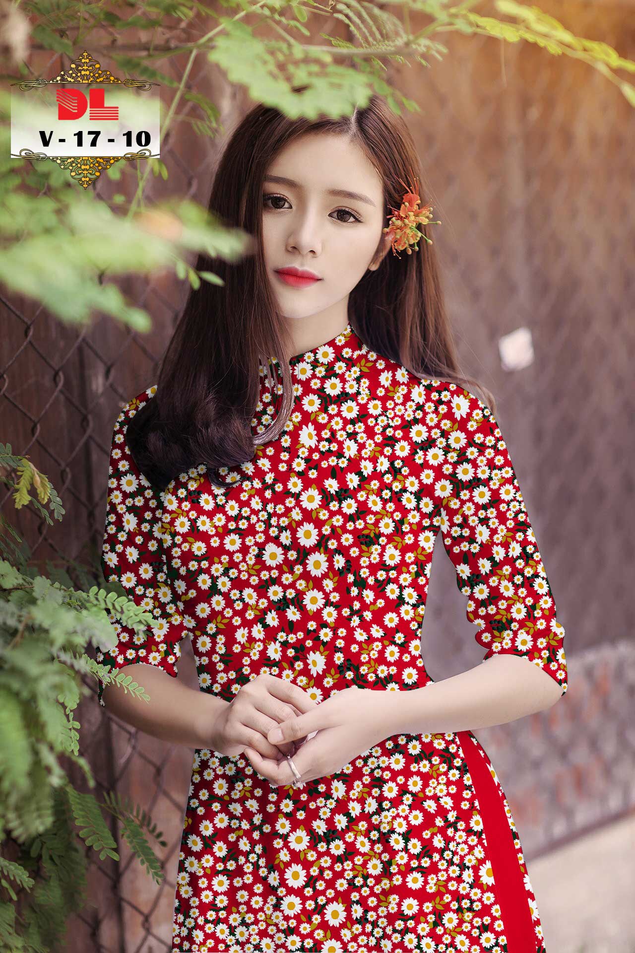 [HCM]Vải áo dài hoa cúc